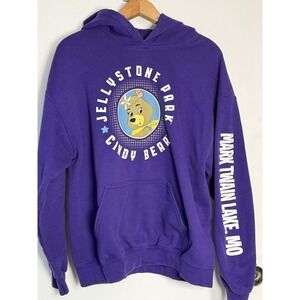 Yogi Bear Cindy Bear Crewneck Sweatshirt Size L Mark Twain Lake MO Purple